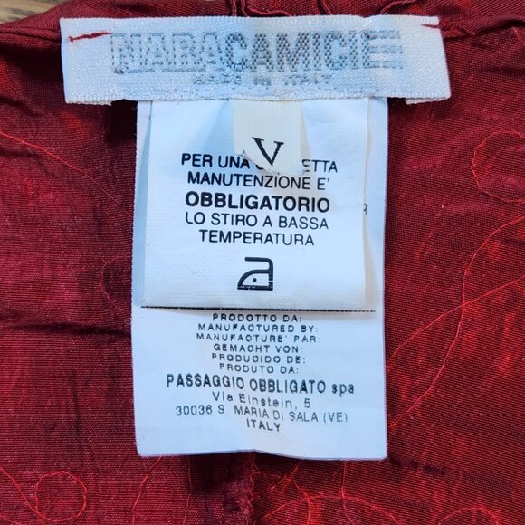 Italian-Made Smoking Jacket-Style Blouse - Picture 4 of 5